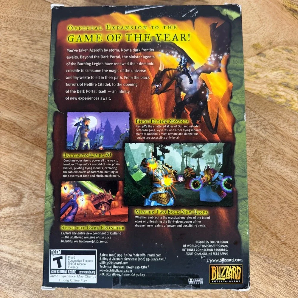 World of Warcraft Burning Crusade Expansion Set PC Mac Blizzard Boxed Complete
